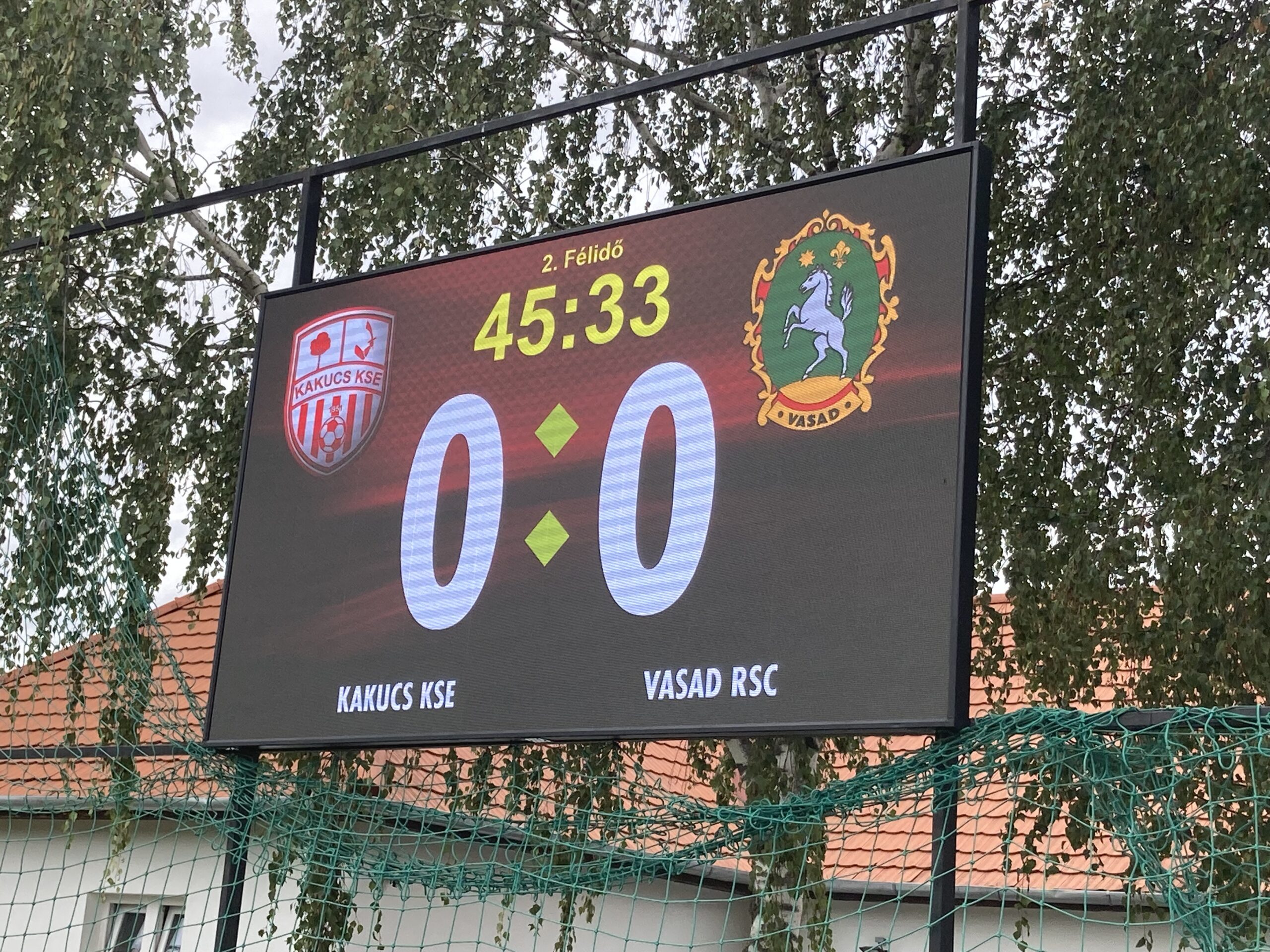 P3 kültéri LED eredményjelző futballpályán a Kakucs Községi Sportegyesület részére