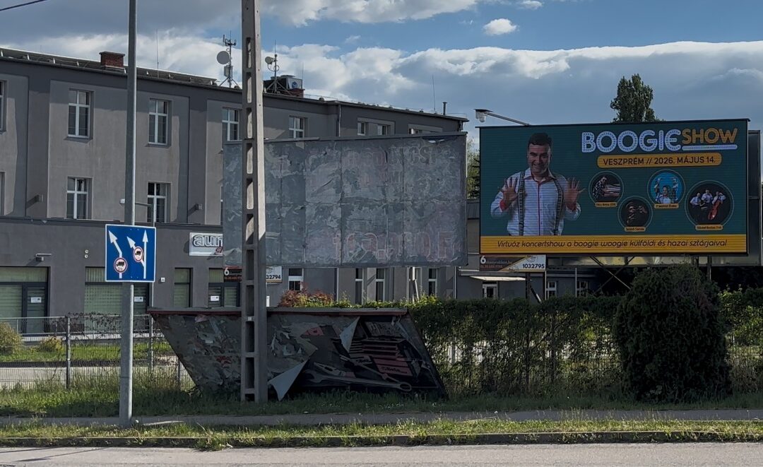 Kültéri LED reklámfal Győrben – P5 LED fal | 10,7 m²